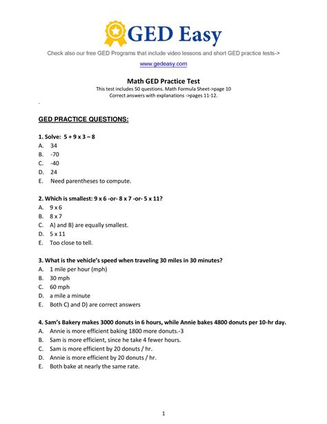 how hard is the math ged test 2015|ged math subjects on test.